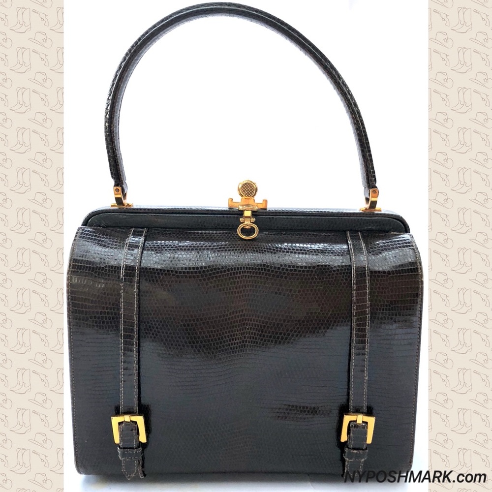 SOLD! Vintage Women’s Alligator Doctor Handbag - Picture 2 of 7